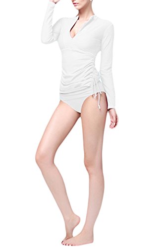 Labelar Womens Swim Shirt Long Sleeve UV Protection Rush Guard Top Swimming Dress