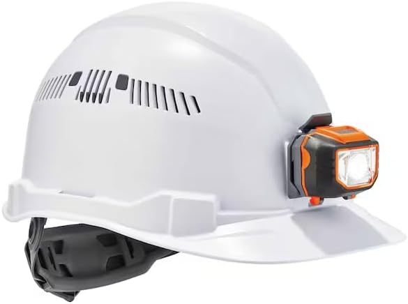 White Class C Hard Hat Cap Style Vented, Mfr: 8972-LED-A