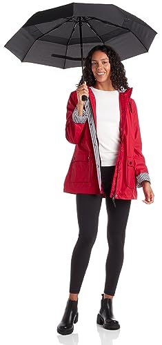 URBAN REPUBLIC Red X-Large Rain Jacket for Women - Stylish Lightweight Waterproof Windbreaker - Image 6
