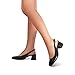 DREAM PAIRS Women's Low Chunky Heels Slingback Square Toe Block Dress Shoes Closed Toe Comfortable Wedding Work Pumps,Size 7,Black,SDPU2427W