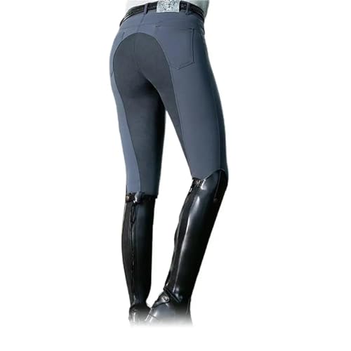 JBJYGSG Pantalones de equitación, Ropa for Mujer y Hombre, Pantalones de Cintura Alta a la Moda, Pantalones de Ciclismo, Pantalones Lisos. para Montar A Caballo(Light Gray,L)