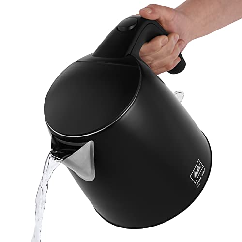 Melitta Prime Aqua Hervidor de Agua Eléctrico, 1 Litro, Calentador de Agua, Tetera Eléctrica, Cuerpo de Acero Inoxidable, 100% Libre de BPA, Base 360, negro - Imagen 6
