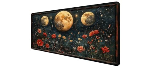 Tapis de souris XXL étanche avec précision améliorée et bords cousus renforcés