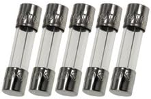 Pack of 5, F25AL250V, F25A 250V, F25 L250V, F25A 250V, F25L250V Cartridge Glass Fuses 5X20mm (3/16" X 3/4"), 25A 250V, Fast-blow (Fast Acting)