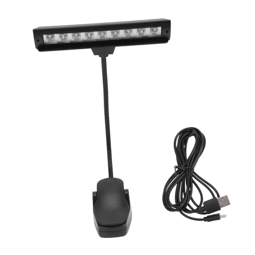Hemoton Sturdy Music Score Clip Light Rechargeable Eye Protection Reading Lamp Night Studying Desk Lamp for Guitarists