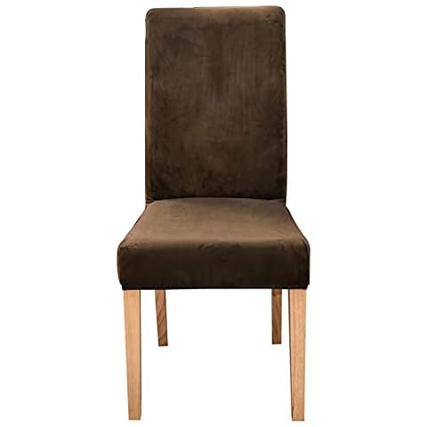 XHDZSW Stretchy Chair Covers for Dining Room Chairs,Modern Stretch Chairs Protective Cover, Removable Washable Slipcovers (Coffee Color,2 PCS) Cover