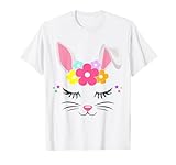 Happy Easter Day Cute Bunny Face Christian Girls Women Gift T-Shirt