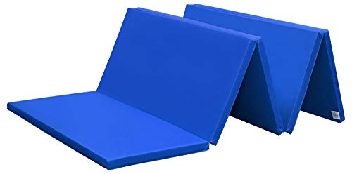 KaRaDaStyle Esterilla de gimnasia plegable y elástica de 75 x 31 x 1.2 pulgadas, ejercicio muscular, para niños, para jugar, barra horizontal, yoga, deportes, insonorización, uso doméstico (azul/5