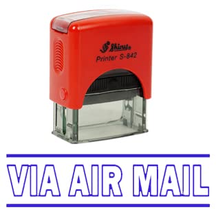 VIA AIR Mail Self Inking Rubber Stamp Office Stationary Custom Stamp