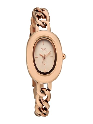 Image of Fastrack Vyb Mirage with Quartz Analog Rose Gold Dial Rose Gold Alloy Strap Watch for Girls - FV60119WM01W