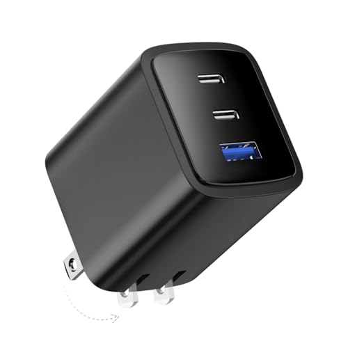 70W USB C Charger Block for MacBook Air MacBook Pro, 3-Port Wall Charger Compact Foldable for iPad Pro Air Mini, iPhone 16 15 14 13 12, 45W PPS Fast Charging for Galaxy S24 S23 S22 S21 Note 20, Pixel