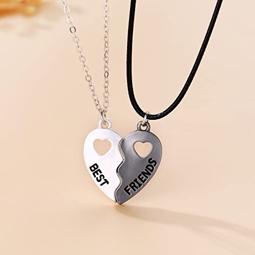 Lezmoii Magnetic Friendship Necklace Best Friend Necklace Matching Heart Bff Necklace For 2 Women Girls Bestie Friendship Gifts (Best Friends 2) #TOP1