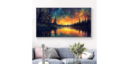 Cadeau Créatif Broderie Diamant Aurore du ciel étoilé Kit Complet 80x160cm