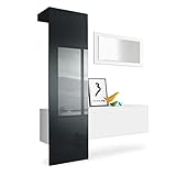 Design: Der Korpus der Flurgarderobe in Weiß matt und das Paneel in Schwarz Hochglanz sorgen für ein modernes, wohnliches Ambiente. Oder wählen Sie aus vielen, weiteren Farbkombinationen das passende Design.