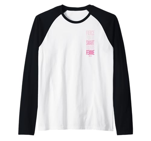 Barbie - Fierce Proud Smart Brave Femme Raglan Baseball Tee