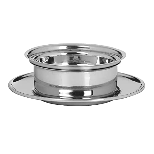 Zap Impex Stainless Steel Butter Dish with Lid Round Shape, Silver - Image 2