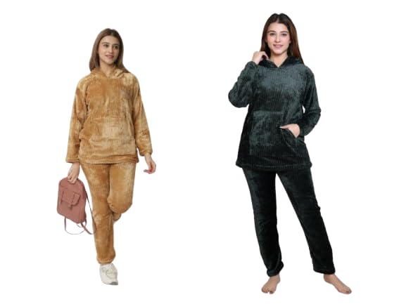 Girls' Winter Nightsuit – Warm Wool Full Sleeve Loungewear Set for Cozy Sleep-image-44