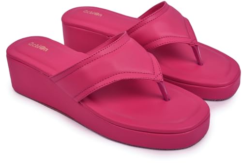 Image of Action Women's Platform Sandals| Slip-On Style with Ruched Strap| Heel Green