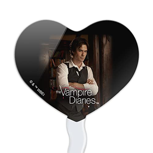 Graphics & More CUPT.HRT.ACR.6PK.WBT1353 The Vampire Diaries Damon Heart Love Cupcake Picks Toppers Decoration Set Of 6 thumb #1
