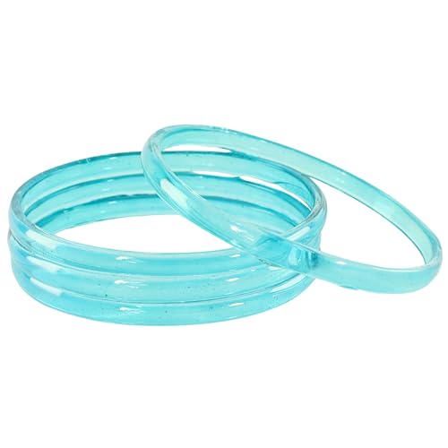 Image of STYOLLO Viral Jelly Plain Transparent Glass Kada Set For Women & Girls | Kanch Kada For Girls | Daily Ethnic Traditional Jewelry | Glossy Classic Fashion Kangan For Wedding, Festive & Parties - Set Of 4