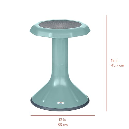 Image of Back2School Express Wobble Sensory Stool for Classroom - 18 inch Active Flexible Seating Chair for Kids, 220lb Capacity, GREENGUARD Gold Certified, Seafoam
