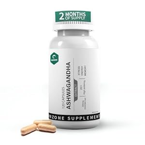 Inzone Organic 120 Ashwagandha Capsules – 10,000mg – Extra Strength Highest Potency Ashwagandha Supplement – Natural Stress Relief Supplements, Mood Support, Immune, Focus, & Energy Enhancer