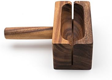 Ironwood Gourmet 28330 Local 338 Bagel Miter, Acacia Wood, 7 x 5.5 x 2.5 inches