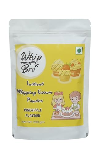 Image of WhipBro Whipping Cream Powder | Pineapple Flavour | Baking & Dessert Use (200 g)