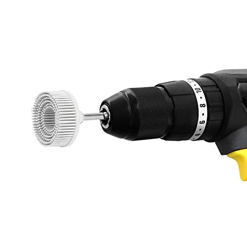 Gummi-Schmirgel-Bohrbürste, Roloc-Gummi, 3 M Roloc-Halter, 2-Zoll-Elektrobohrer-Scheibenbürste, Schmirgel-Gummi-Schleifbürste, Entgratungs-, Polier- und Polierbürste, Grün (Weiss)