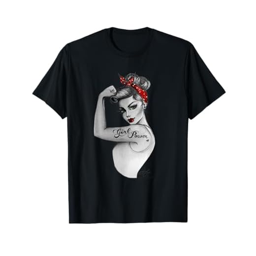 Retro Vintage Girl Power Pin Up Art Moderno RosietheRiveter Camiseta