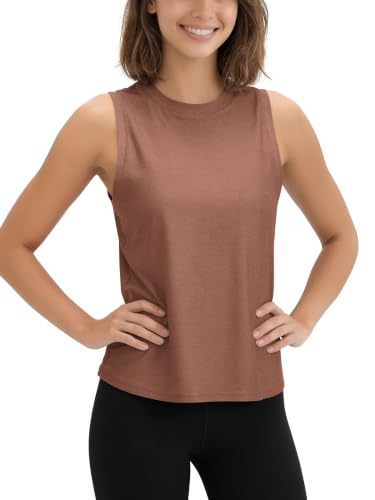 Image of ODODOS Women's Performance Tank Ultra Soft odSTRATUM Tech Sleeveless Tee Shirts High Crew Neck Pullover Top