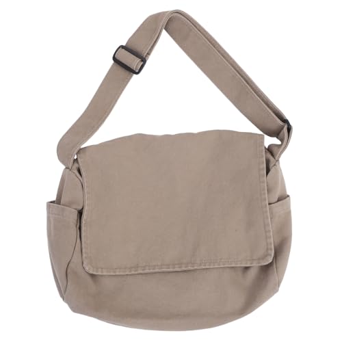 Sac messager en toile femme LIFKOME style rétro à bandoulière et multi-poches