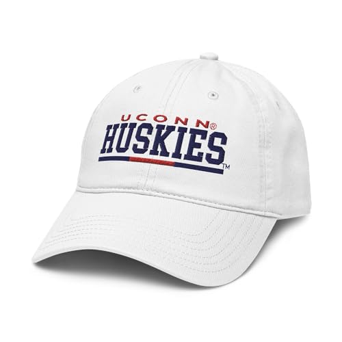 Connecticut Huskies Varsity White Officially Licensed Adjustable Baseball Hat