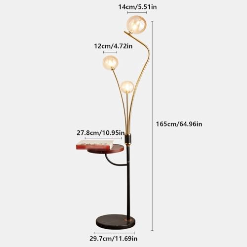 Lámpara de pie de madera maciza con diseño funcional para despachos y salones 2