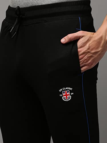 Image of ONN UK Classic Men's Premium Combed Cotton Track Pant | Smooth Feel, Extra Sweat Absorbent Loungewear | Regular Fit Solid Track Pant with Dual Side Pockets with one Side Zipper