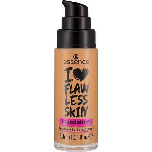Image of Essence I LOVE FLAWLESS SKIN foundation 120 Beige, liquid foundation, Beige shade, full coverage, matte finish, long-lasting, blendable texture, 30 ml