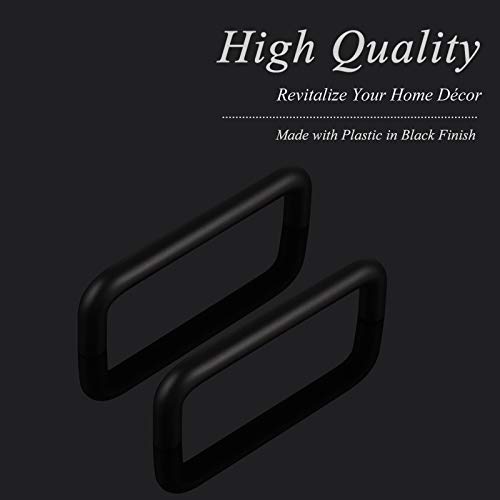 Probrico 10 Pack 3-3/4"/96Mm Hole Centers Plastic Kitchen Cabinet Cup Board Door Handles Modern Black Dresser Door Pulls #TOP1