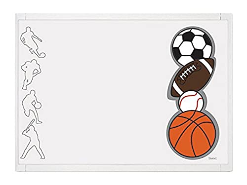 Quartet Magnetic Combination Sports Bulletin Whiteboard, 17 X 23 Inches