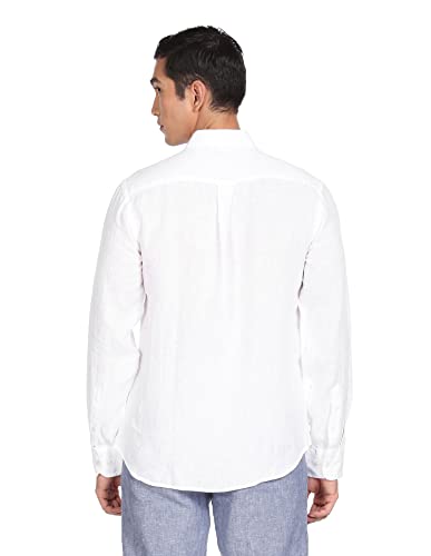 Image of U.S. Polo ASSN. Men's Solid Linen Tailored Fit Button Down Casual Shirt