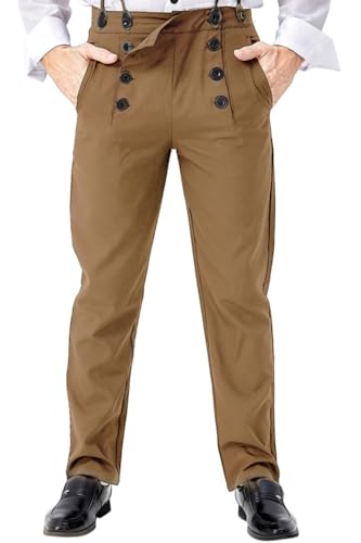 galeeup Men Medieval Steampunk Pants Adult Victorian...