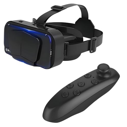 Image of Drumstone Combo 3D VR Glasses Giant Screen VR Headset & Bluetooth Remote for Virtual Reality Headset with Joystick