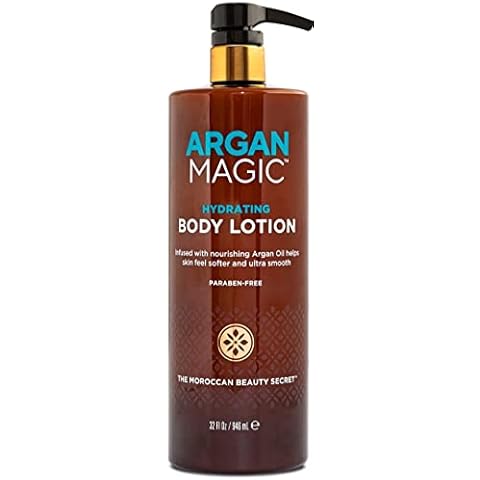 Argan Magic Hydrating Body Lotion with Argan Oil & Shea Butter for Dry Skin - Nourishes Skin, Restores Moisture, Smooths & Softens | Non-Greasy Formula | Paraben Free (32 oz) Cover