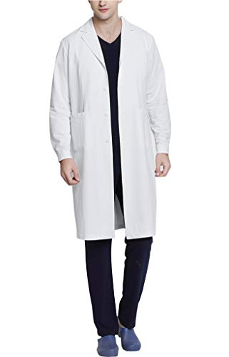 WWOO Camice da Laboratorio Uomo Bianco