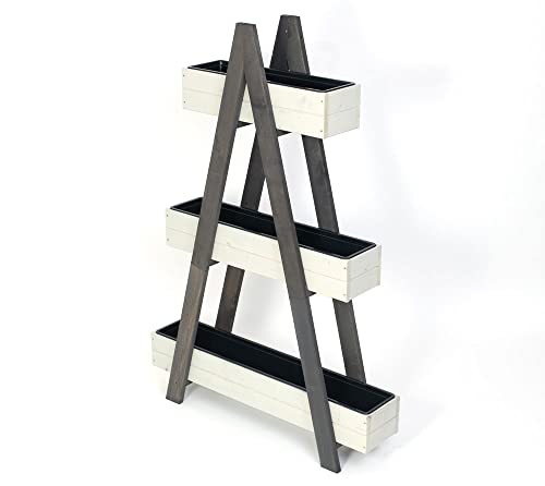 WESTMANN 3-Fach Pflanzenkübel Ella aus Holz | 101x25x147cm Grau |...