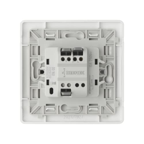 DEBFLEX 749521 Caly Range Aluminium Push Switch, White