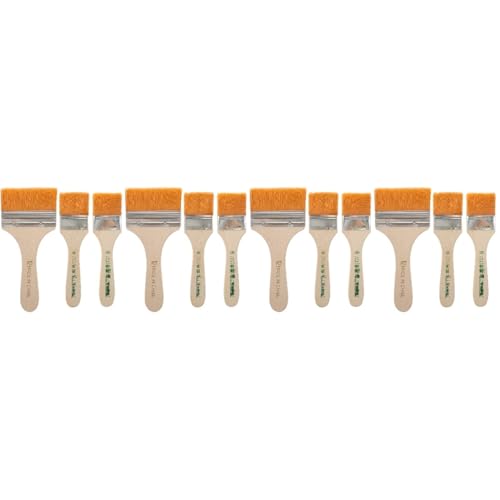 DOITOOL 4 Juegos Pincel De Pintura Al Óleo Cepillo Madera Cepillo De Madera Paleta Pincel De Arte Brocha Hacer Plantillas Pincel Reutilizable Cepillo De Arte Conveniente Nylon 6 Piezas * 4