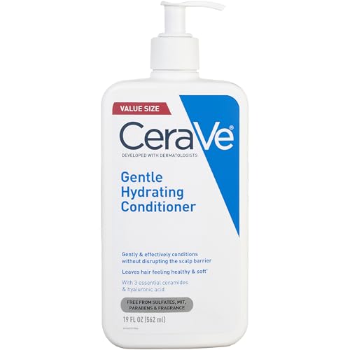 Image of CeraVe Gentle Hydrating Conditioner, Hair Conditioner With Ceramides, Niacinamide & Hyaluronic Acid, Sulfate Free & Color Safe, Moisturizing Conditioner For All Hair & Scalp Types, 19oz