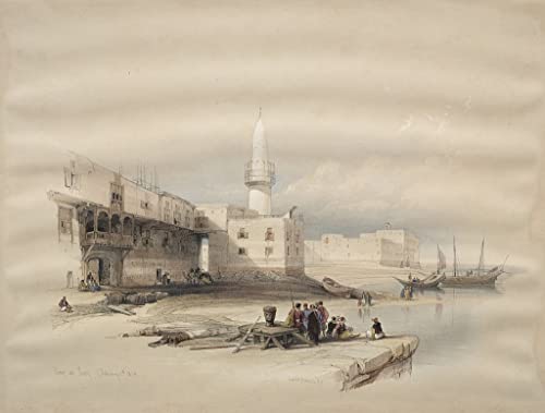 Tableau Quai de Suez David Roberts poster mural vintage chambre 60x90