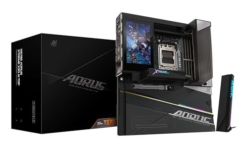 GIGABYTE X870E AORUS XTREME X3D AI TOP Scheda Madre - Supporta CPU AMD Ryzen serie 9000, VRM a 24+2+2 fasi, fino a 9000MHz DDR5 (O.C.), 2xPCIe 5.0 M.2 + 3xPCIe 4.0 M.2, Wi-Fi 7, LAN 10GbE, USB 4