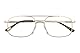 Hero Quadratisch Metall Brillen in Gold für Herren, Brille mit Sehstärke, optional mit Sonnenbrillen tönung oder Blaulichtfilter (Modell HRO-405B-C1-54)